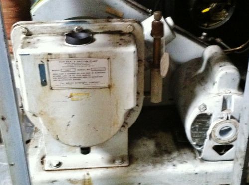 Welch duo-seal vacuum pump 1397  w/ ge 1hp 1725rpm motor for sale