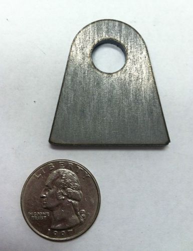 10 pack flat weld tab 7/16 hole 1 1/8 height 1/8 thick laser cut from mild steel for sale