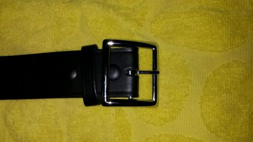 Boston Leather 6505-1-30 1.75&#034; Wide Plain Leather Garrison Belt silver buckle