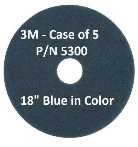 3m blue cleaner pad 5300, floor care pad (case of 5) for sale