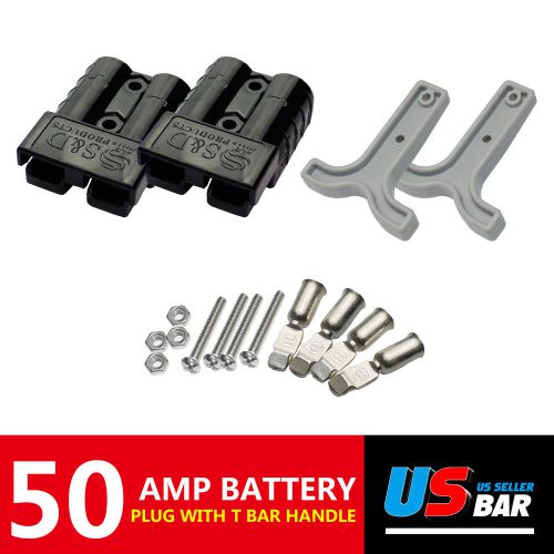 2x Battery Plug Connector /2x T-bar Handle /4pcs Terminal Pins Fridge Sedan 4wd