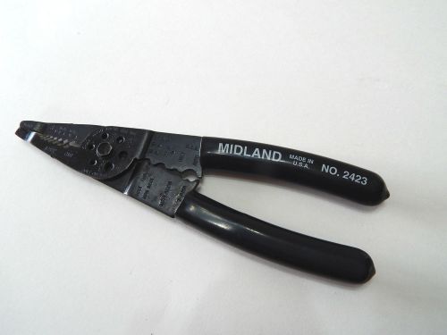MIDLAND NO 2423 WIRE CUTTERS STRIPPERS MADE IN USA