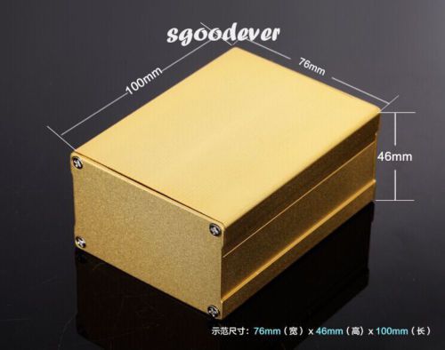 New Gold Aluminum Box Enclosure Case Project  DIY 100*76*46MM (L*W*H)