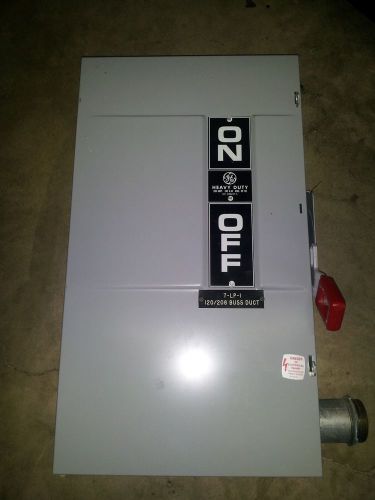 G.e. heavy duty 200amp 240volt fused disconnect for sale