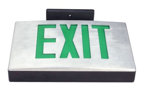 Deco lighting cast aluminum double white face led exit sign for sale