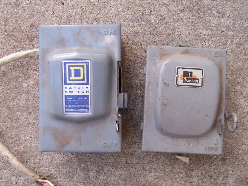 Square D Heavy Duty safety Switch AND Murray Switch Vintage 30 amps