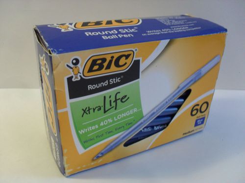 Bic Xtra-Life Medium 1.0mm Ball Point Pen, Blue (Box of 60)