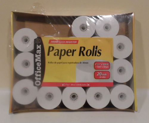 17 rolls 1 15/32 x 120 feet 38mm Cash Register Paper rolls Office Max