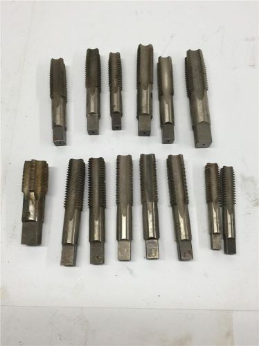 14pc mixed usa pipe tap set nc nf 1-1/4-7 3/4-10 1-1/8-12 1&#034;-12 1&#034;-8 1-1/4&#034;-14 for sale