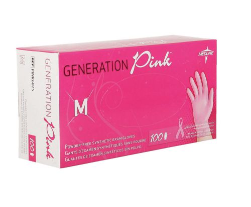 Generation Pink Exam Gloves, PF, Large, 100/Box