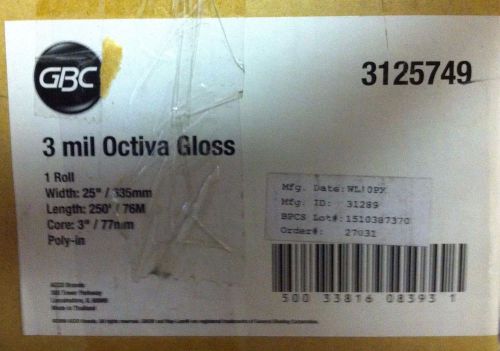 GBC Media - Octiva Gloss 3.0 Mil - 25&#034;x250&#039; Film  Part # 3125749