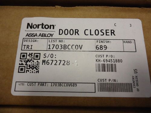 Norton Door Closer # 1703BCC0V NEW