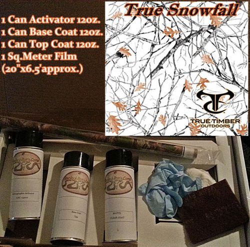 True Timber Snowfall RRC.Camo Hydrographic water transfer Dip Kit Gun,Skulls,ATV