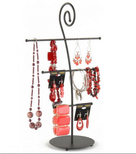 10.0&#034; x 16.0&#034; x 5.0&#034;, 3-tiered jewelry display for bracelets and chains, steel - for sale