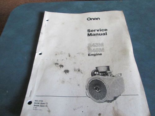 ONAN B43M / B48M Engine Service MANUAL