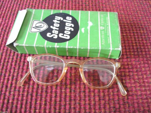 Vintage AO American Optical Horn Rim Safety Glasses Goggles with original box