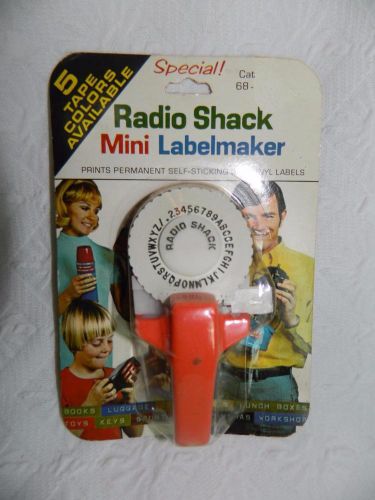 Vintage Dymo Radio Shack Mini Labelmaker Orange ~ New In Package!