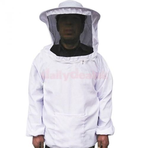 Professional Beekeeping Jacket Veil Suit Hat Pull Over Smock Protective Equip
