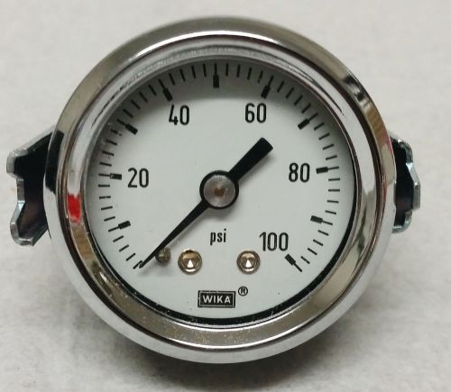 Wika 9186913 111.10 1.5 0-100 psi pressure gauge 1/8&#034; npt back connection for sale