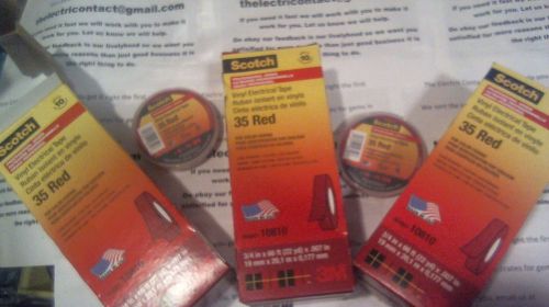 Scotch 35 3/4x66 red electrical tape color coding red scotch 35 insulating tape for sale