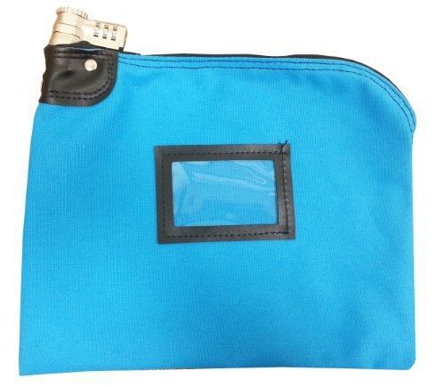 Lockable Security Bag Combination Keyed Lock Canvas Deep Sky Blue
