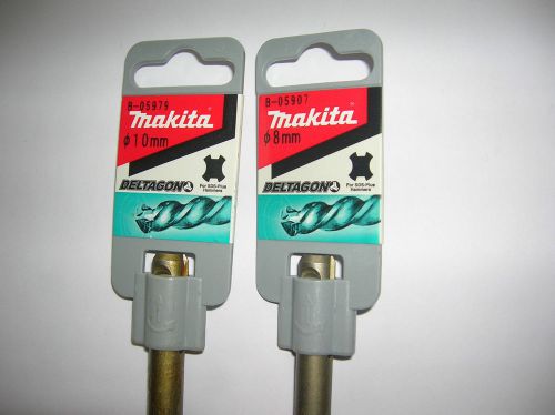 Genuine Makita Drill for concrete 2 pcs 8mm 10mm DELTAGON drill bits