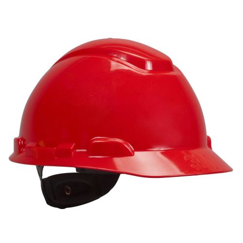 3M Hard Hat, Red 4-Point Ratchet Suspension H-705R (Pack of 1)