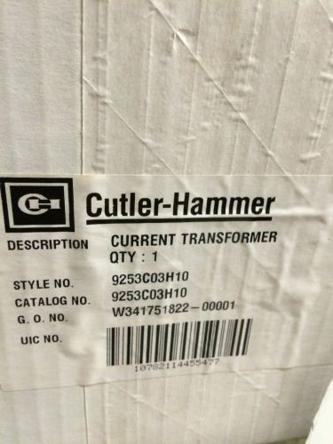 Eaton cutler hammer 9253c03h10 ground fault/neutral sensor 2000a 2000:1a 60hz for sale