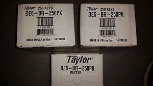 Dexter key blanks DE6-BR-250PK - total 750