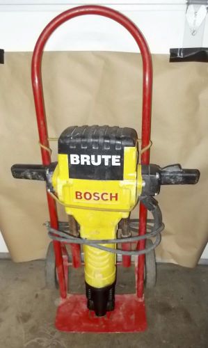 Bosch Brute Industrial Demolition Jack Hammer Breaker 11304 Travel Cart &amp; Bits