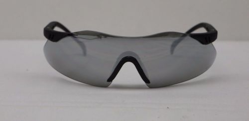 Pyramex Intrepid Safety Eyewear, Black Frame, Silver Mirror Lens, Lot of 12