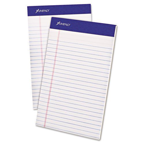 Perforated Writing Pad, Narrow, 5 x 8, White, 50 Sheets, Dozen