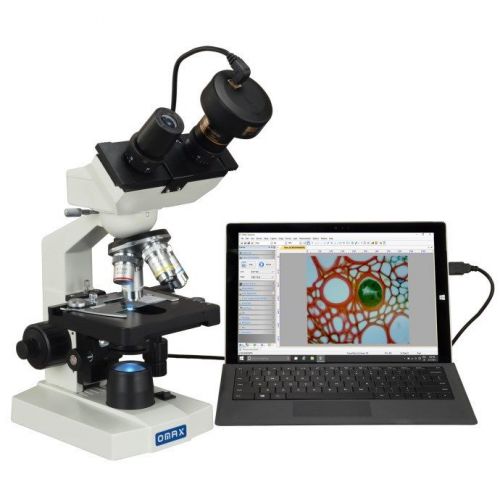40x-2500x binocular lab compound led microscope+3mp usb camera mechanical stage for sale