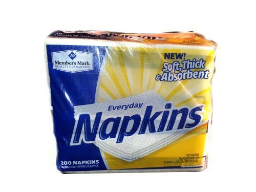 Members Mark Everyday Napkins 4 Packs of 300 per pack