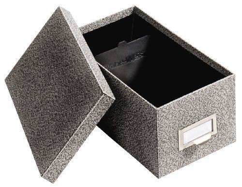 Globe Weis Globe-Weis Fiberboard Index Card Storage Box, 4 x 6 Inches, Black