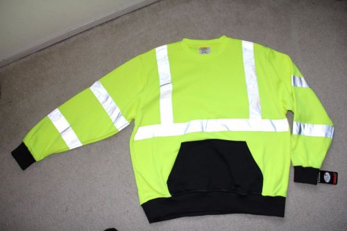 NEW Tingley Protective Clothing Sweater Jacket Hi-Visibility Yellow/Green Sz XL