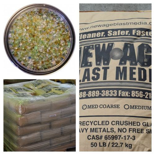 20-40 medium/course ground glass sand blasting abrasive 50 lbs bags for sale