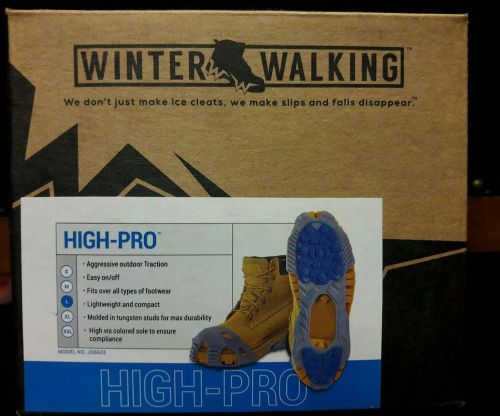 Winter walking jd6625-l ice cleats hi pro sz l new in box for sale