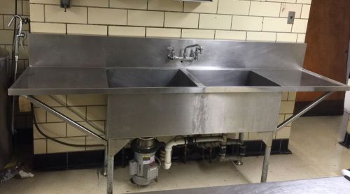 Commercial 2 Compartment Stainless Steel Restaurant Sink