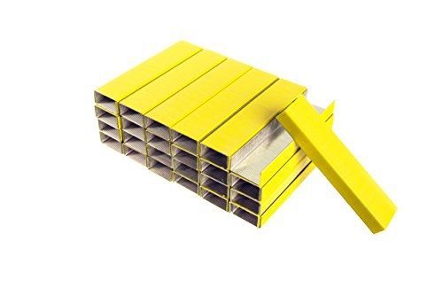PraxxisPro Staples, Standard Size Chisel Point Staples 26/6, Yellow, 5000 Count