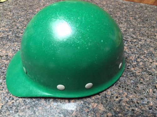 Vintage green hard hat with rim and inside suspension fibre metal  chester, pa for sale