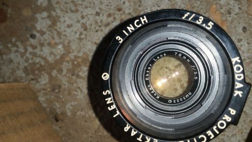 Kodak Projection Ektar f:3.5 Lens 3 Inch 78 mm rm 3023