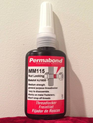 Permabond MM115 Anaerobic Threadlocker Adhesive Blue 50 mL Bottle