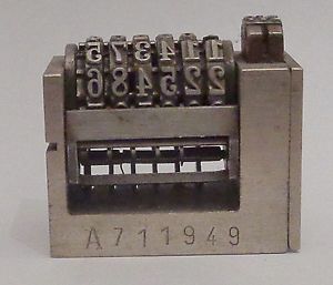 Atlanticleibinger letterpress midget numbering forward machine, 6 digits for sale