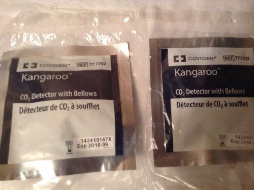 COVIDIEN KANGAROO CO2 DETECTOR WITH BELLOWS REF777702 QUANTITY 2 NEW IN PKG