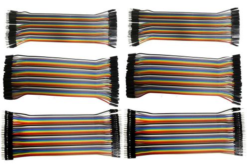 Mdw 240 pcs multicolored breadboard jumper wires ribbon cables kit (multicolo... for sale