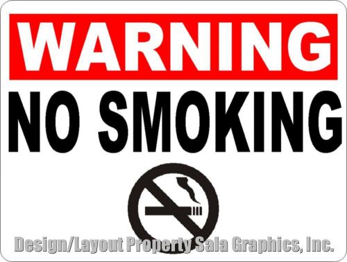 Warning No Smoking Sign. Size Option. Inform Smokers Not Allowed in the Area