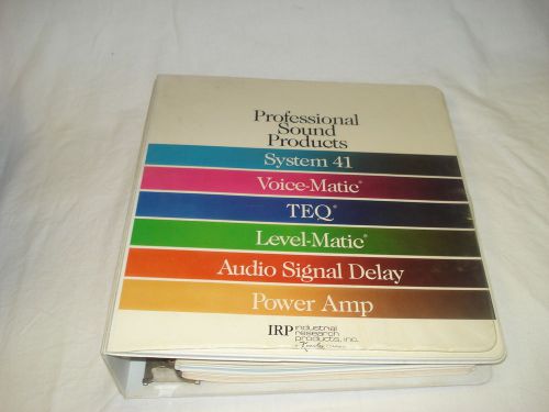 Knowles IRP System 41 Design Manual Voice-Matic, TEQ, Level-Matic, Power Amp