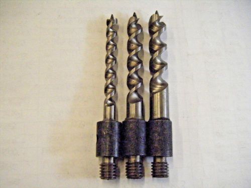 Greenlee threaded shank drill bits qty.3 5/16, 7/16&#034;,1/2&#034; for sale
