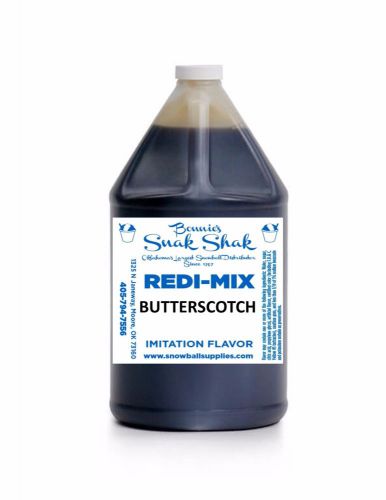 Snow cone syrup butterscotch flavor. 1 gallon jug buy direct licensed mfg for sale